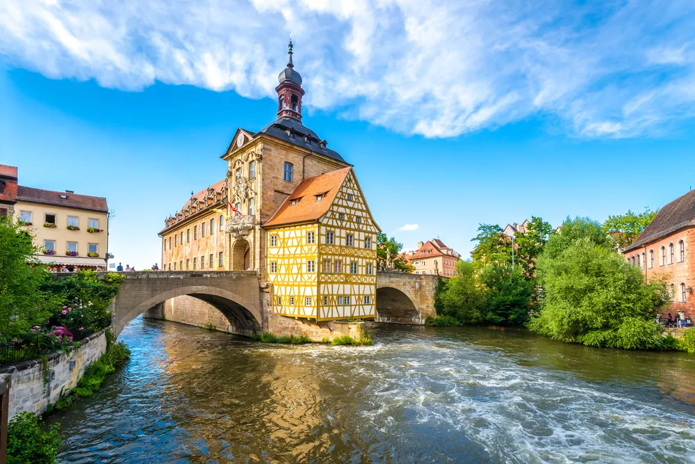 Het oude stadhuis van Bamberg