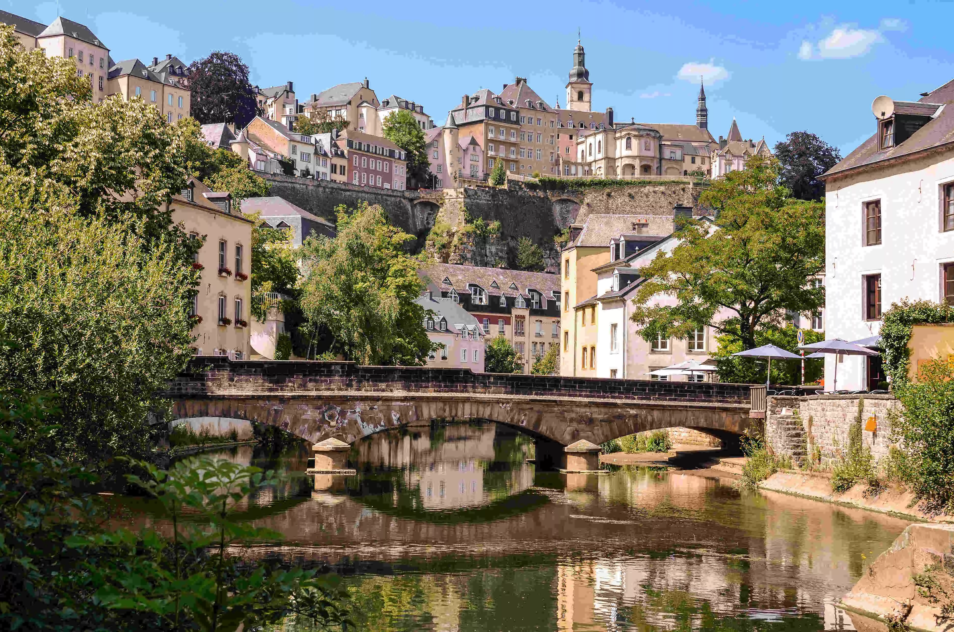 Luxemburg stad brug over de Alzette